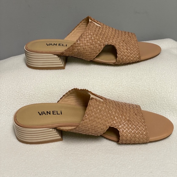 Vaneli Maje Woven Slip On Sandals, Womens, 8N, Leather, New - Picture 5 of 10